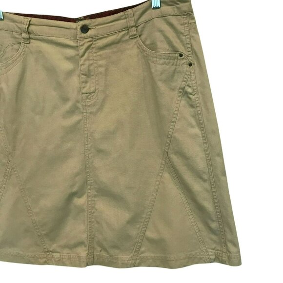 Royal Robbins Skirt Stretchy Cotton Women's Size 14 in Light Tan Outdoors Active - Picture 4 of 13